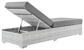 Convene Outdoor Patio Chaise Light Gray Gray