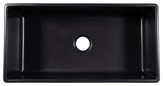 Austen Matte Black Fireclay 36" Single Bowl Farmhouse Undermount Kitchen Sink
