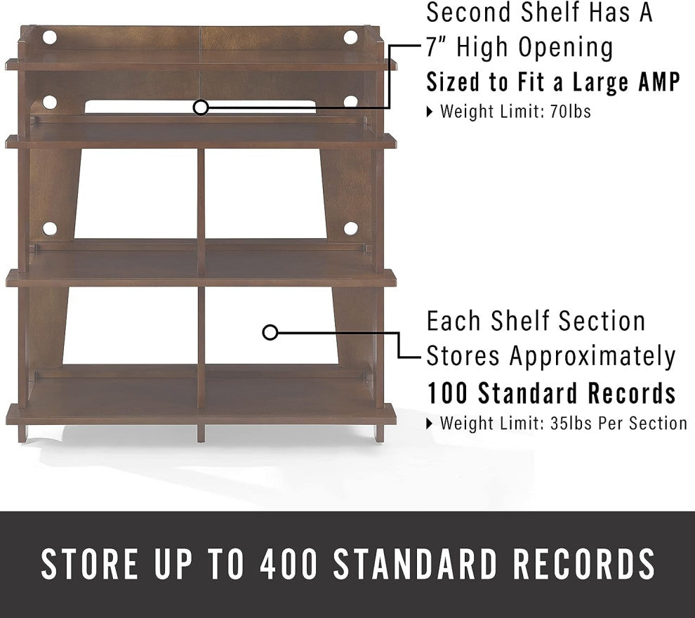 Soho Record Storage Console In Mahogany