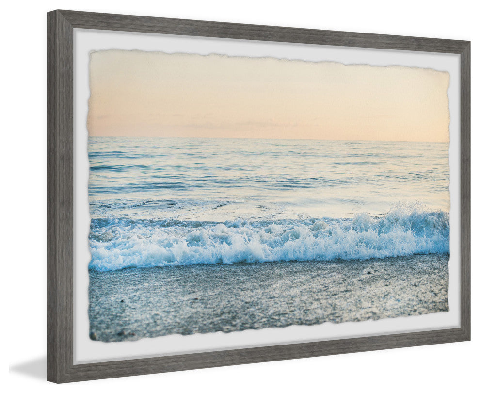"Watching the Waves" Framed Painting Print, 12x8