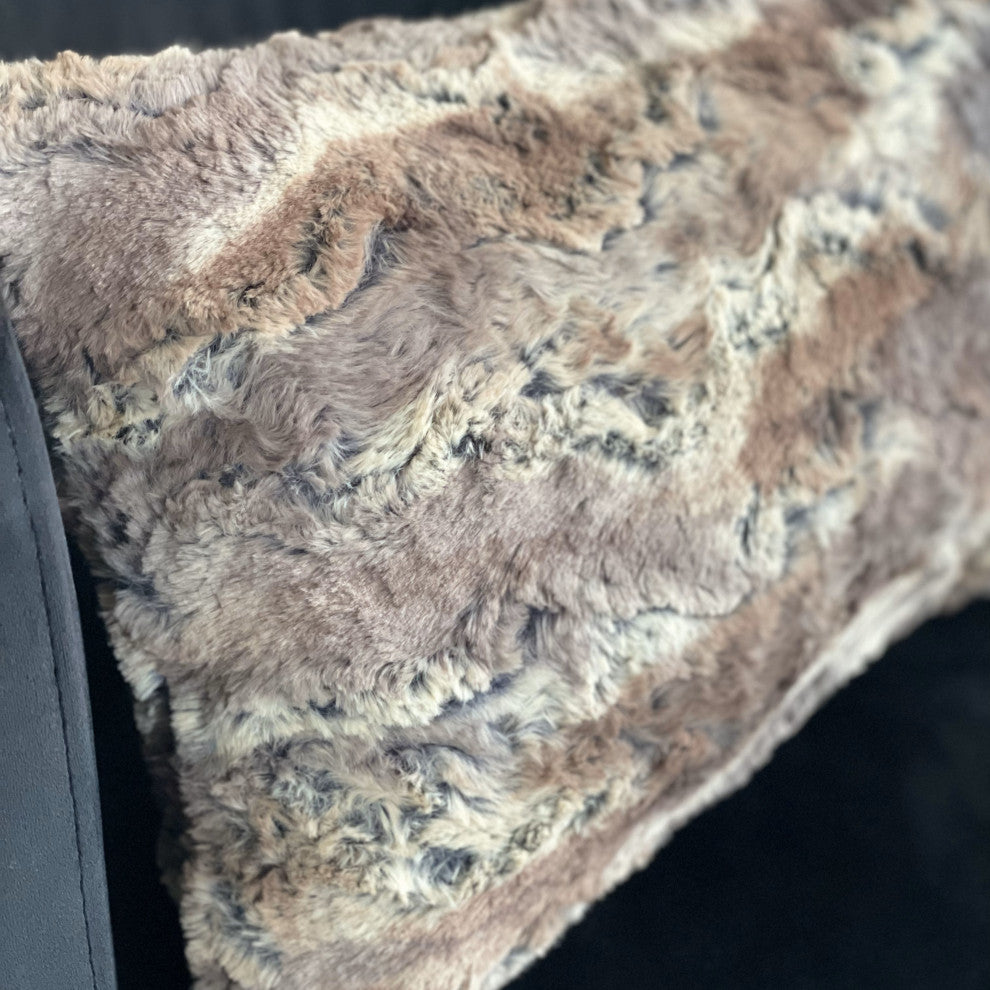 Elegant Brandy Fox Light Brown Gold White Handmade Luxury Pillow, Light Brown Gold White, Double Sided 20" X 20"