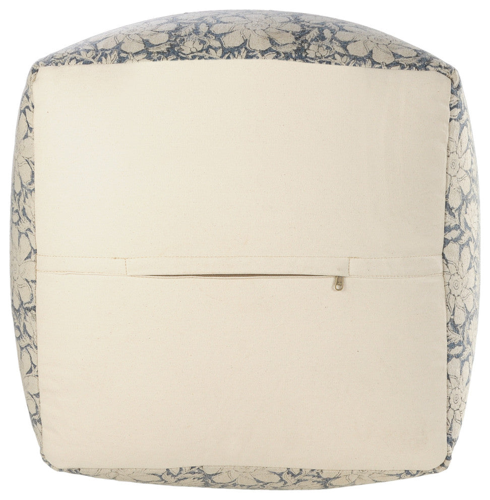 Bohemian Cottage Floral Cube Pouf