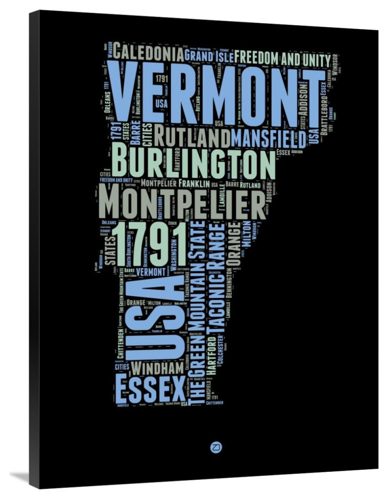 "Vermont Word Cloud 1" Fine Art Print