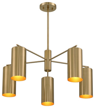 Lio 5-Light Chandelier, Noble Brass by Breegan Jane