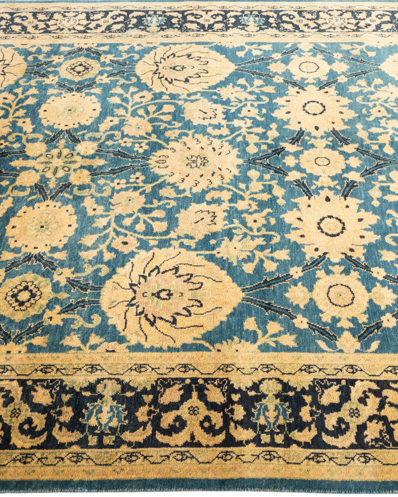 Taikkyi One-of-a-Kind Hand-Knotted Area Rug Light Blue, 5'0"x7'10"