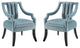 Harken Accent Chair Performance Velvet Set of 2 - Light Blue