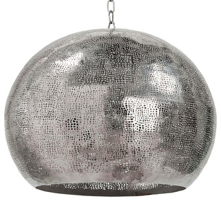 Pierced Metal Sphere Pendant (Polished Nickel)