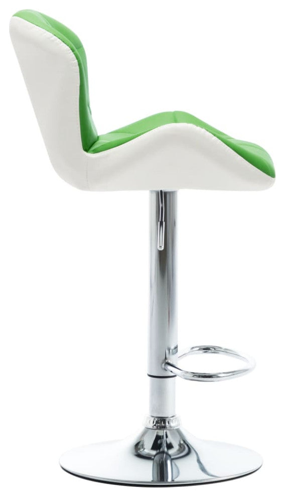 vidaXL Bar Stool Green Faux Leather