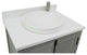 30" Single Vanity, Gray Ash, White Engineered Stone Top, Round Sink