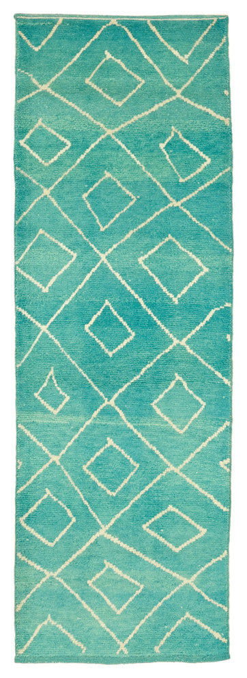 Rug N Carpet - Handmade One-of-a-Kind 3' 3" x 9' 9" Moroccan Runner Rug