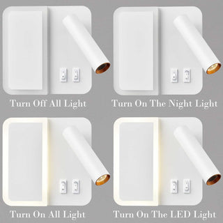 Modern White LED Wall Sconce With Switch,5W 4000K