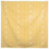 Tribal Print Yellow 58x58 Tablecloth
