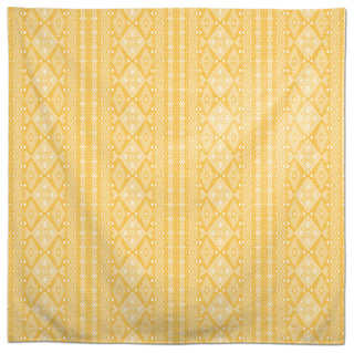 Tribal Print Yellow 58x58 Tablecloth