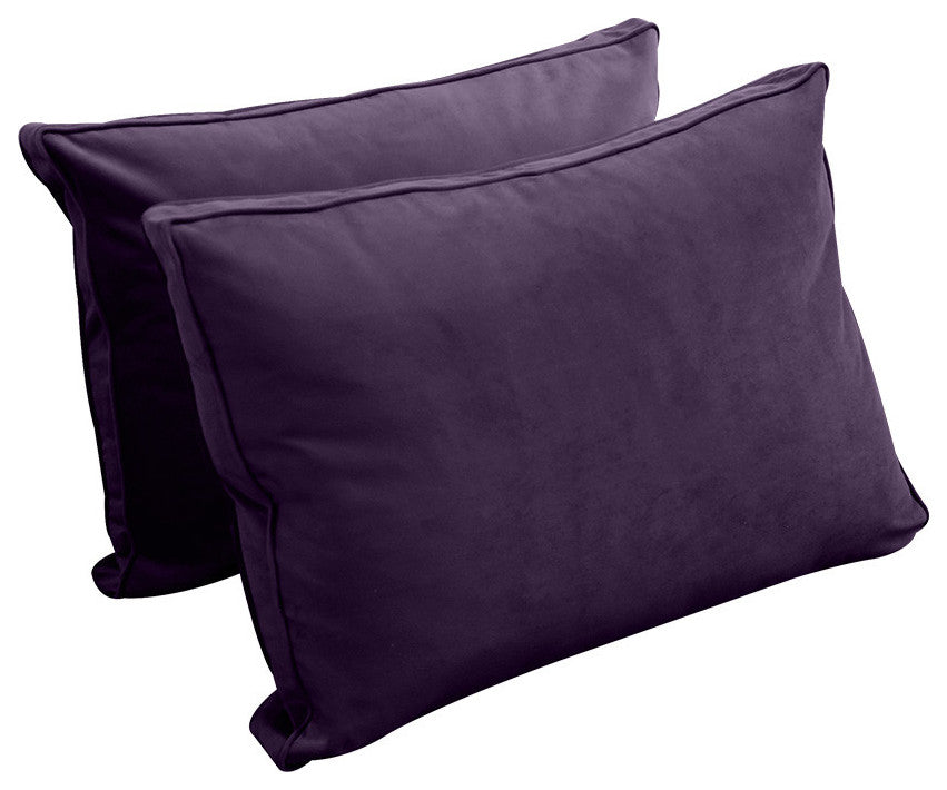STYLE V1 Twin Velvet Pipe Trim Indoor Daybed Bolster Pillow |COVER ONLY| AD339