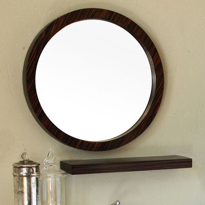 Round Mirror, Ebony, 21"