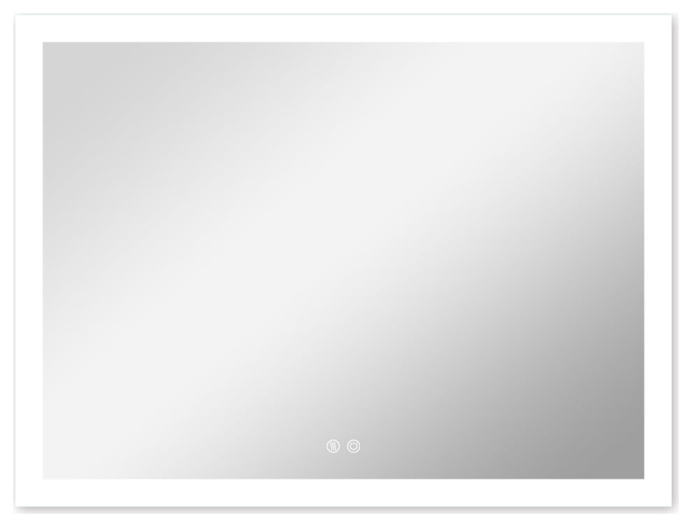 Vanity LED Lighted Backlit Wall Mounted Bathroom Mirror, 48x36", 2 Button