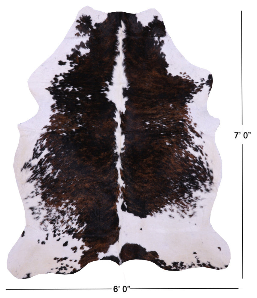 Organic Natural Hair-On Cowhide Area Rug 7' 0" X 6' 0" C1672