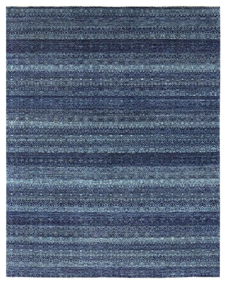 Space Cadet 100% Plush Wool Hand Knotted Kohinoor Herat Design Rug, 8'0"x10'2"