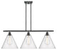Innovations 516-3I-BK-GBC-124-LED 3 Light Island Light, Matte Black