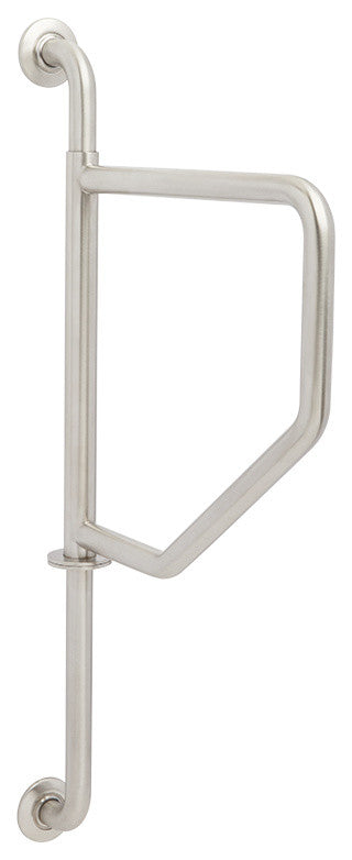 36" Swing Away Wall Bathroom Grab Bar, Satin Stainless, 36" Wall to Wall