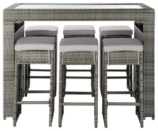 Safavieh Horus Indoor/Outdoor Dining Set, Gray