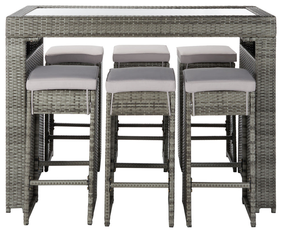 Safavieh Horus Indoor/Outdoor Dining Set, Gray