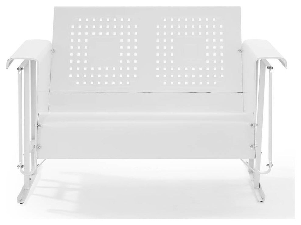 Crosley Bates Loveseat Glider, White