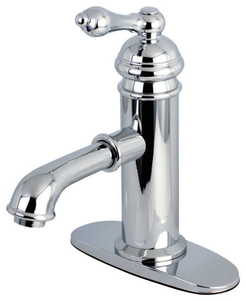 Single-Handle Bathroom Faucet, Brass Pop-Up, Polished Chrome