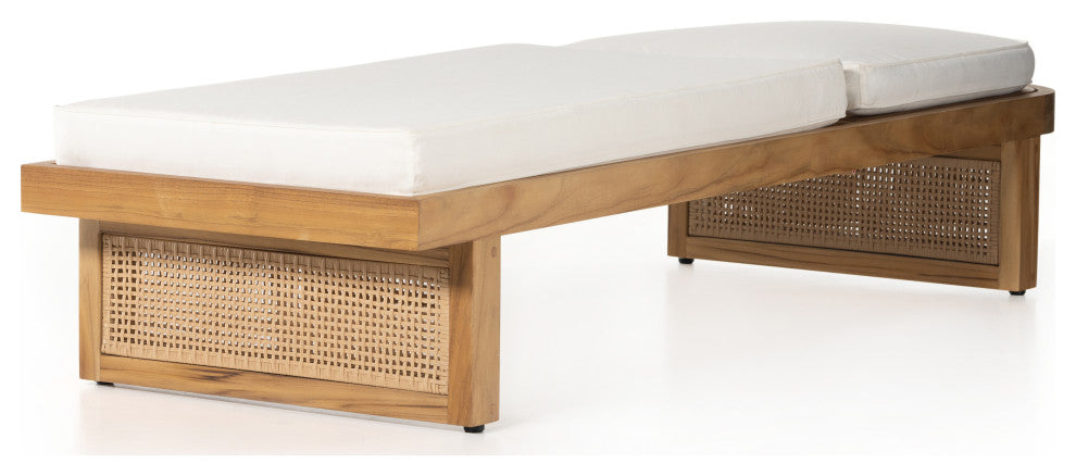 Merit Outdoor Chaise Lounge-Natural Teak