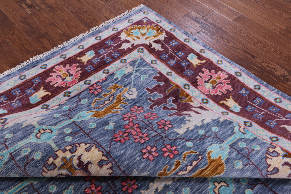 Hand Knotted William Morris Wool Rug 8' 0" X 10' 0" - Q13610