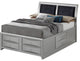King Storage Bed, Black