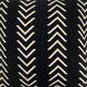Cotton Pillow With Mudcloth Chevron Design, Black, 22", Cover Only