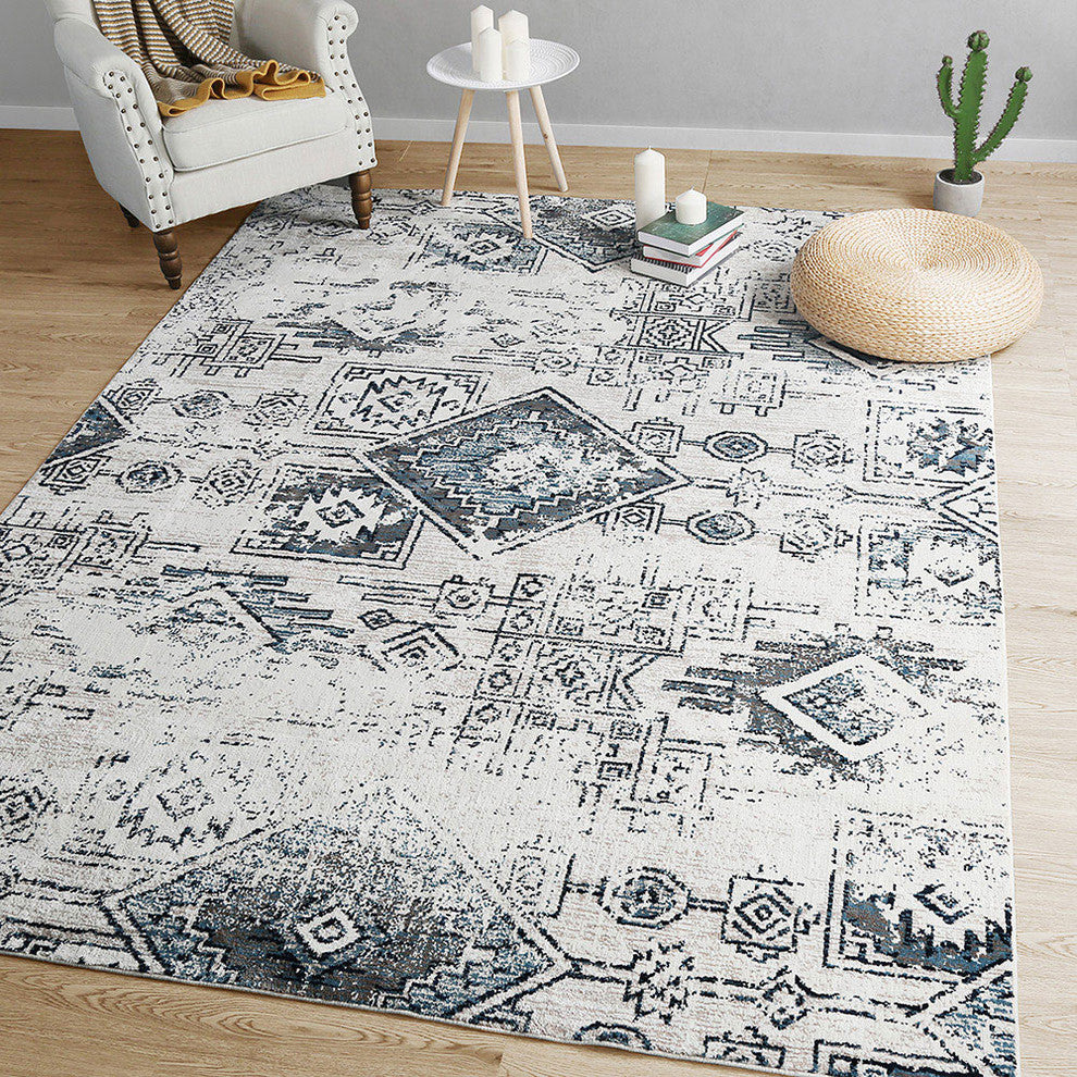 LNC Indoor Distressed Area Rug, 5' X 7'