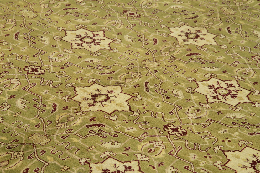 Rug N Carpet - Hand-Knotted Oriental 8' 10" x 11' 11" Wool Oushak Area Rug