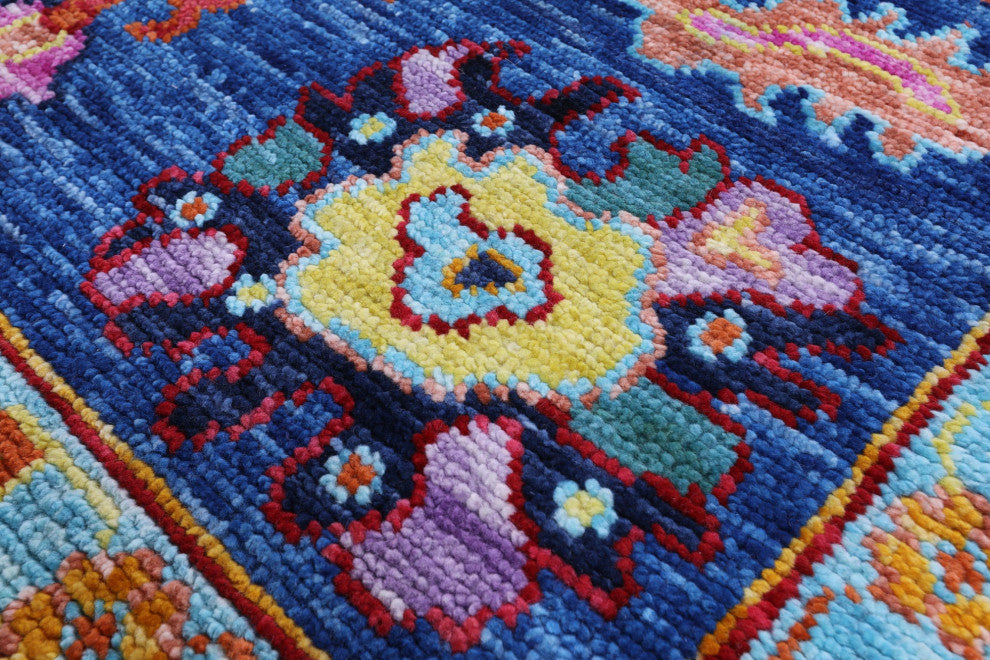 Hand-Knotted Turkish Oushak Wool Rug 9' 2" X 12' 2" - Q14795