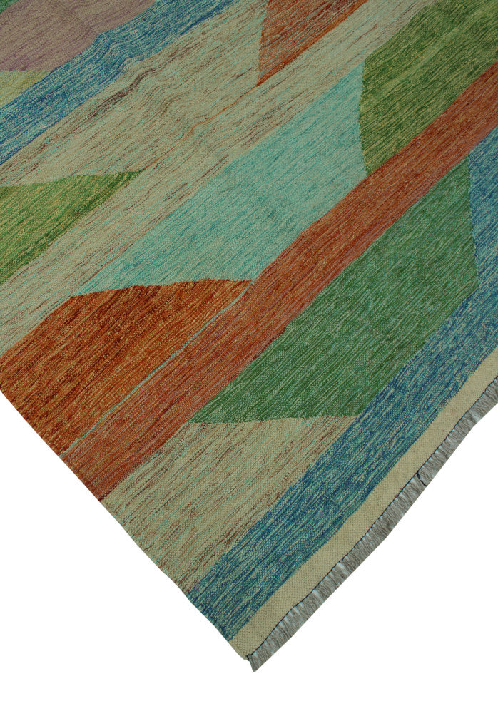Winchester Kilim Rida Green Rug