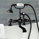 AE203T0 7" Tub Faucet With Hand Shower, Matte Black