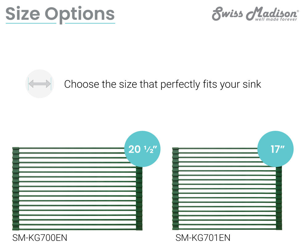 Swiss Madison 17"x13" Kitchen Sink Grid, Green