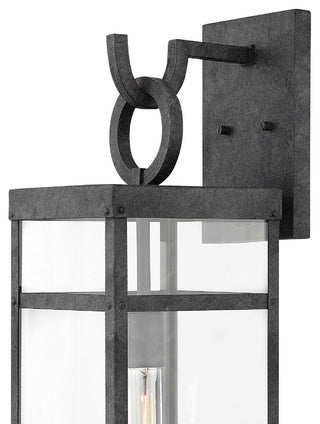 Hinkley Porter 25" Large Outdoor Wall Mount Lantern, Aged Zinc