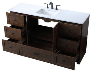 Home Living 60" SIngle Bathroom Vanity, Expresso