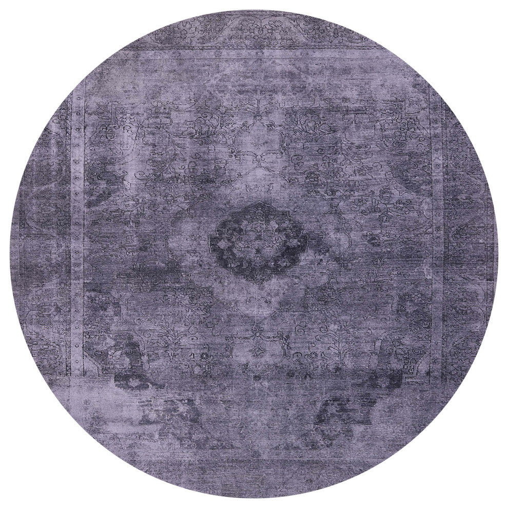 Ahgly Company Indoor Round Mid-Century Modern Area Rugs, 3' Round