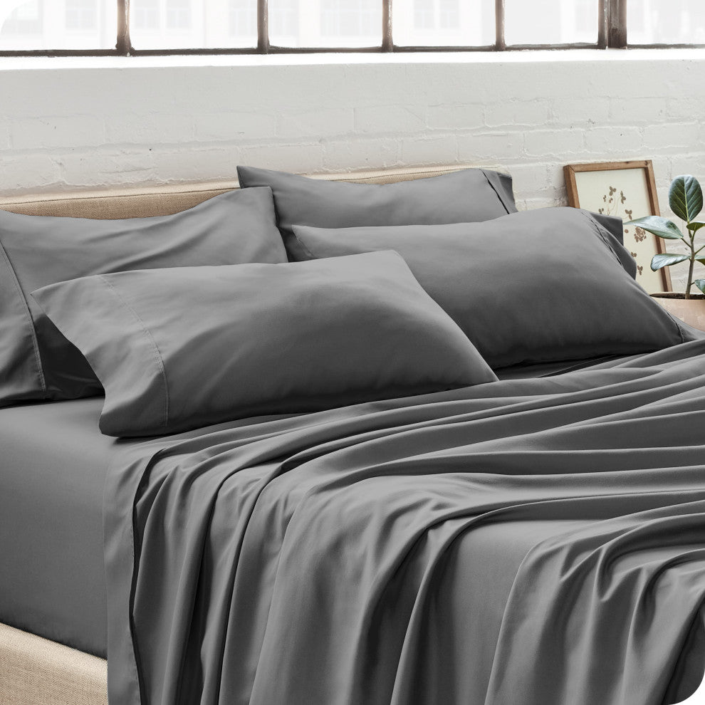 Bare Home Microfiber Pillowcases - Multi-Pack, Gray, Standard, Set of 4