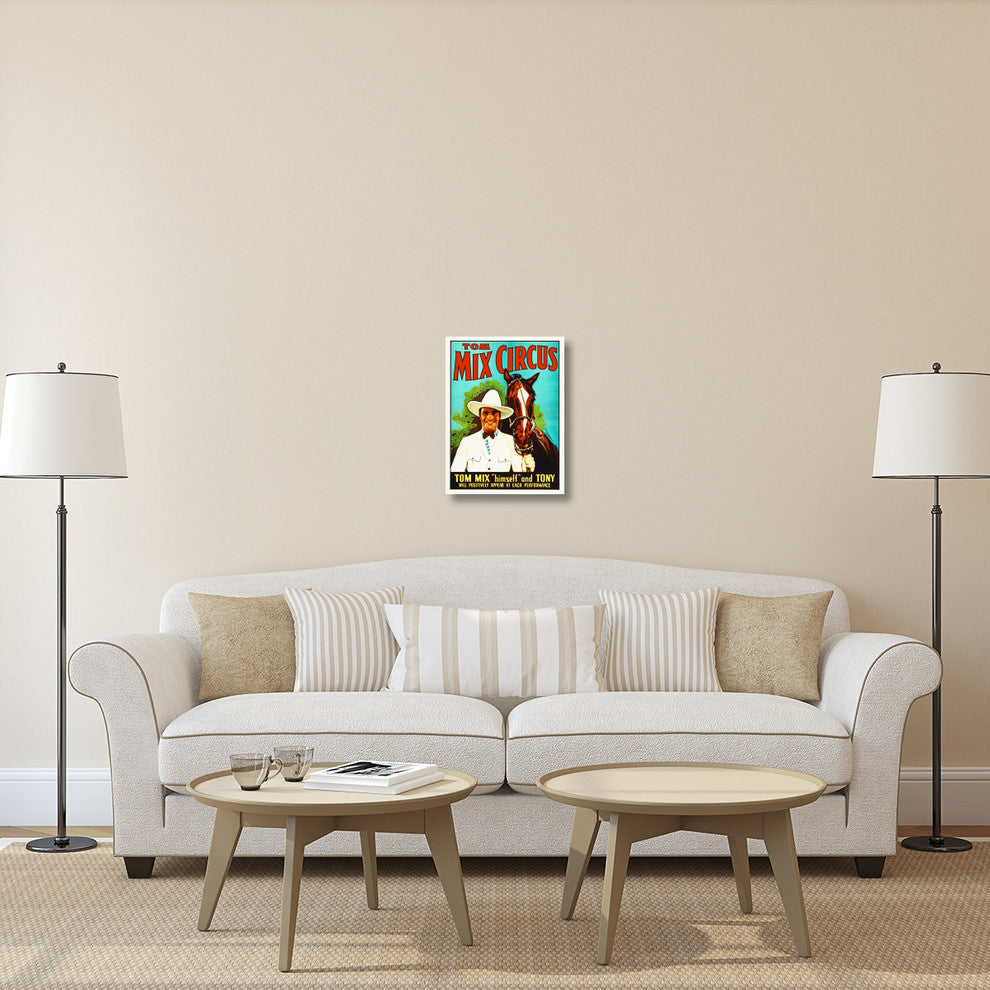 "Tom Mix, Circus" Stretched Canvas Giclee by Hollywood Photo Archive, 18"x24"