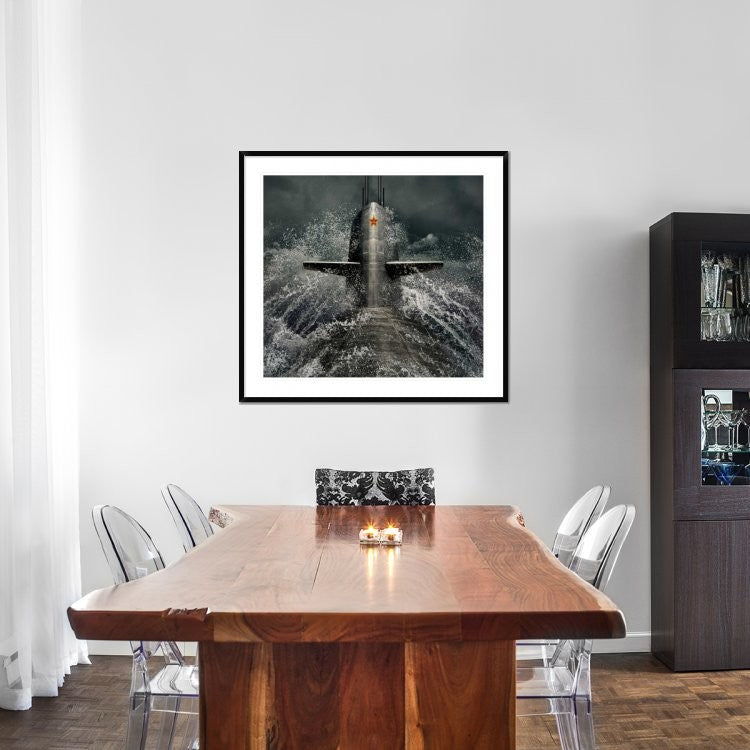 "Submarine" Framed Digital Print by Dmitry Laudin, 44x41"