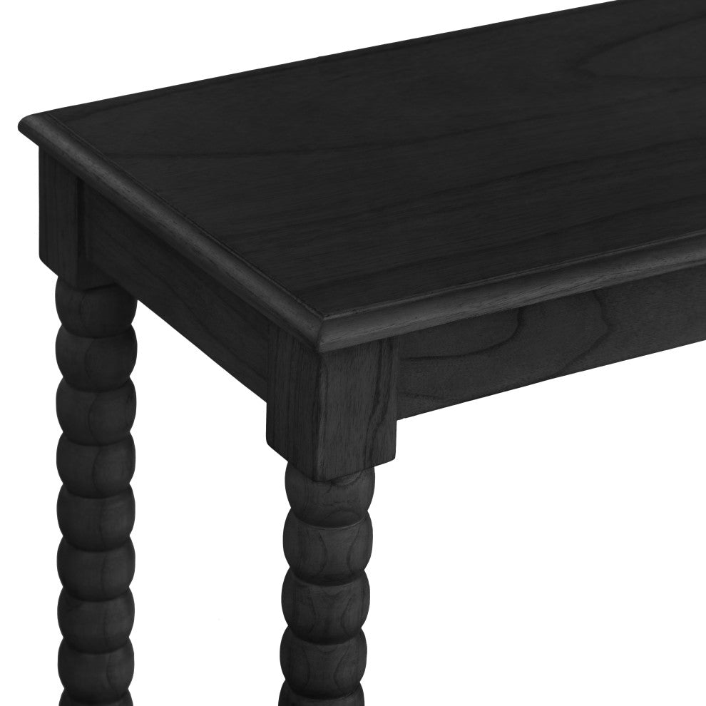Mindi Wood Black Console Sofa Table