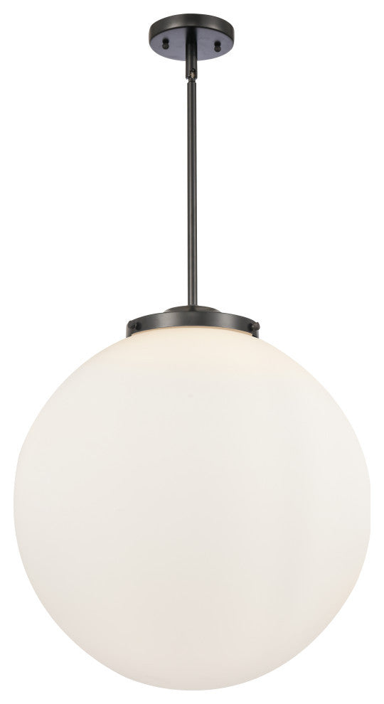 Beacon Pendant, Matte Black, Matte White, Matte White
