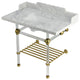LMS3630MASQB7 36" Console Sink with Acrylic Legs (8-Inch, 3 Hole)