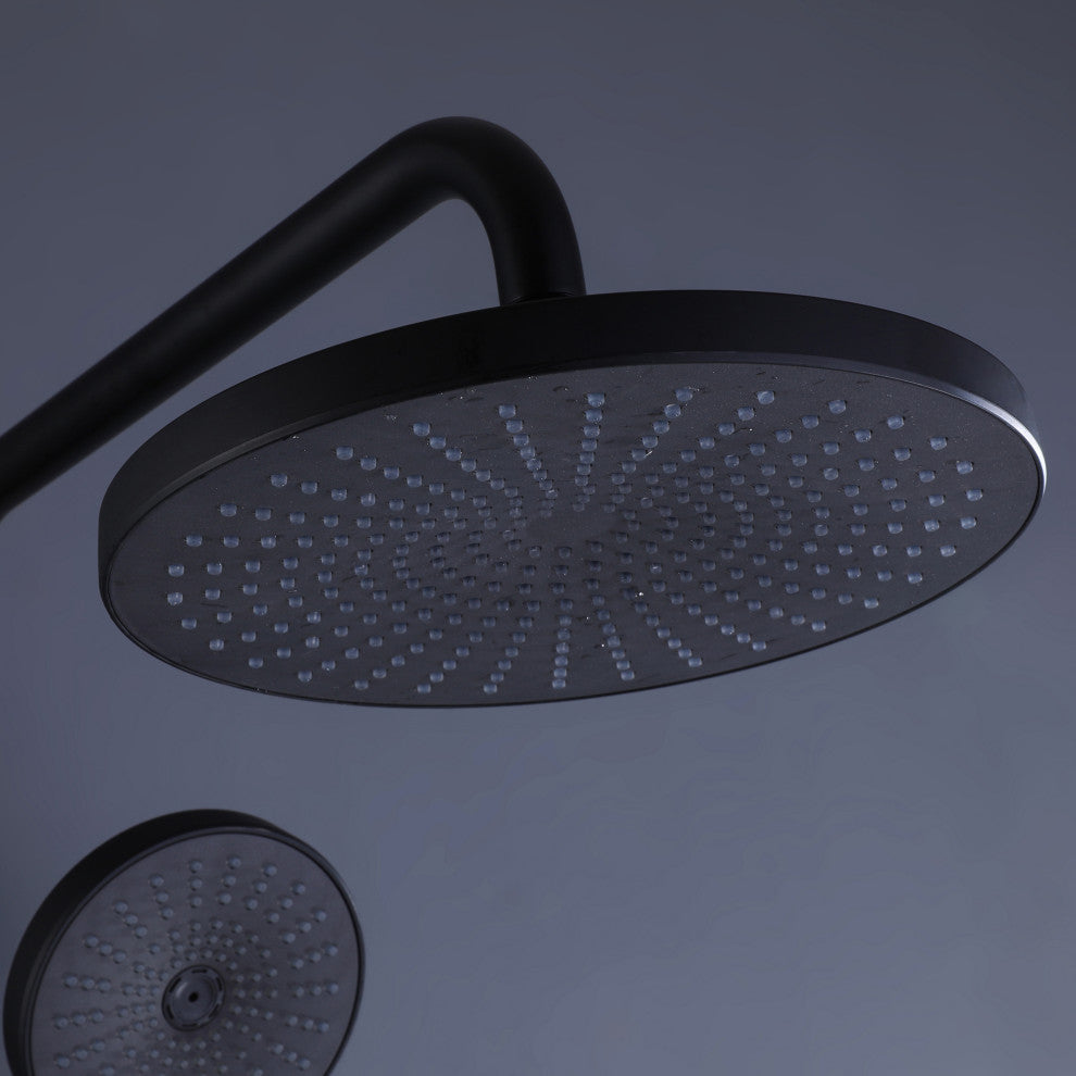 Wall Mounted Shower System with 3-setting Hand Shower Less Rough-in Valve