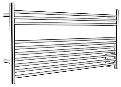 HEATGENE 10 Bar Wall-Mounted Plug-in / Hard-wiring Towel Warmer, Mirror Polish