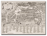 'Map of Naples, 1600' Canvas Art